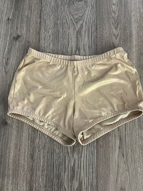 Varsity Gold Metallic Spanks Shorts